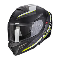 スコーピオン Exo 930 Navig モジュラー ヘルメット ブラック イエロー