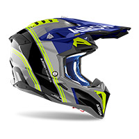 Casco Airoh Aviator 3 Hima azul brillo - 2