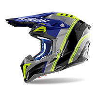 Casco Airoh Aviator 3 Hima azul brillo