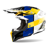 Casque Airoh Aviator 3 Monarch Bleu Jaune