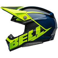 Casque Bell Moto-10 Spherical Sliced ​​retina Bleu