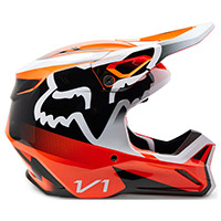 フォックス V1 リード ヘルメット オレンジ蛍光 - 3