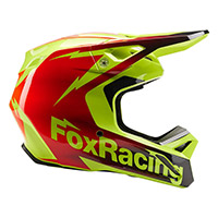 Fox V1 Statk Helmet Red Yellow - 2