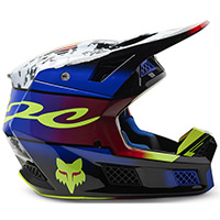Fox V3 RS Dkay Helm blau rot - 3