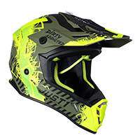 Just-1 J38 Mask Helmet Yellow Black Green Matt