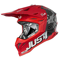 ジャスト-1 J39 キネティックヘルメット迷彩赤