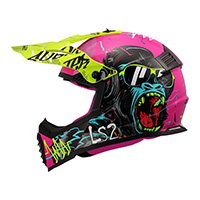 Casco Ls2 Mx437j Fast Evo 2 Mini Gorilla Rosa