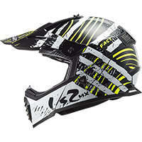 LS2 MX437 高速エボVerveヘルメット ブラックホワイト