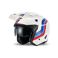 Casco Ufo Sheratan 2206 blanco azul rojo