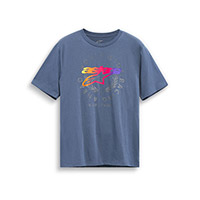 T-shirt Alpinestars Overlay Ss Csf Bleu Ardoise