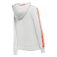 Dainese Hoodie Stripes Femme gris claire rouge - 2