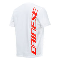 Dainese T Shirt Big Logo Bianco Rosso Fluo - img 2