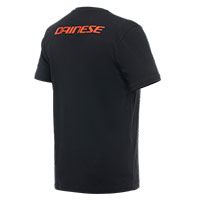 Dainese T Shirt Logo Nero Rosso Fluo - img 2