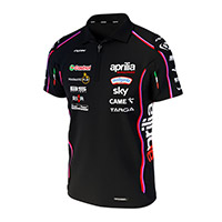 Camiseta Ixon PO1 Aprilia 25 negro rojo