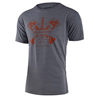 T-shirt Troy Lee Designs Pistonbone Gris