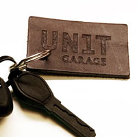 Unit Garage Rectangular Unitgarage Brown Keyring