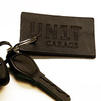Unit Garage Rectangular Unitgarage Black Keyring