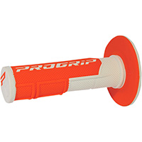 Progrip 801 Dd Closed End Grips White Orange Fluo