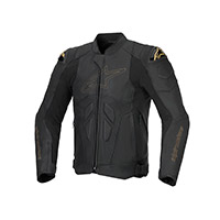 Alpinestars Dusk Leather Jacket Black Laser