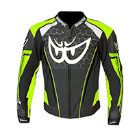 Berik 191320 Leather Jacket Black White Yellow