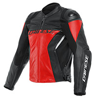 Dainese Racing 4 Leather Jacket Lava Red Black
