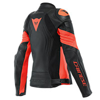 Dainese Racing 4 Lady Leather Jacket Red Fluo