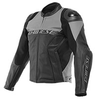 Dainese Racing 4 Perforated Leather Jacket Grey