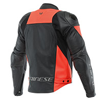 Dainese Racing 4 Perforated Leather Jacket Red Fluo