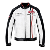 Chaqueta de cuero Helstons Jay blanco