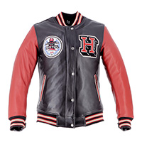 Chaqueta Helstons Student Motul negro rojo