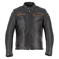 Helstons Trevor Rag Leather Jacket Brown Black