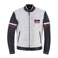 Helstons Vseries Leather Jacket Blue White