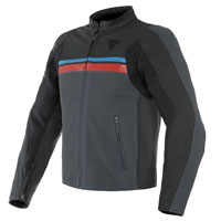 Dainese Hf 3 Perforated Leather Jacket Black Red Blue