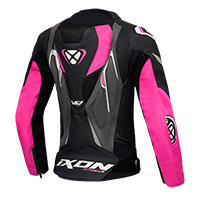 Ixon Vortex 3 Lady Leather Jacket Black Pink White - 2