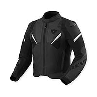 Rev'it Automate Leather Jacket Black Grey