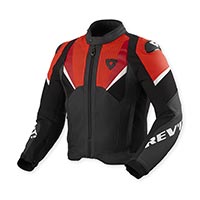 Chaqueta de cuero Rev'It Automate negro rojo