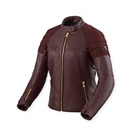 Blouson En Cuir Femme Rev'it London Rouge