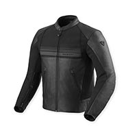 Rev'it Mile 2 Leather Jacket Black Red