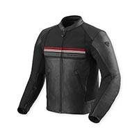 Blouson En Cuir Rev'it Mile 2 Noir Rouge