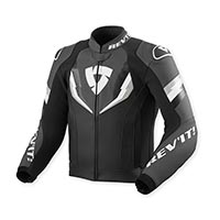 Rev'it Quantum 3 Leather Jacket Black Grey