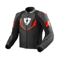 Rev'it Quantum 3 Leather Jacket Black Red