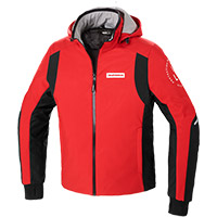 Spidi Hoodie Armor H2out Jacket Red
