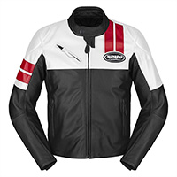 Chaqueta de cuero Spidi Roar blanco rojo