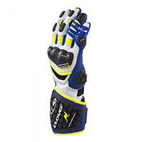 Clover RS-9 Race Replica Handschuhe weiß blau gelb - 2