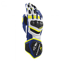 Clover Rs-9 Race Replica Gloves White Blue Yellow