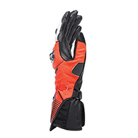 Guantes Dainese Carbon 4 Long rojo fluo blanco - 2