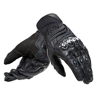 Dainese Carbon 4 Short Gloves Black Red Fluo