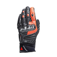 Guantes Dainese Carbon 4 Short negro rojo fluo