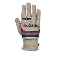 Helstons Bora Hiver Gloves Beige Blue Red