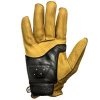 Helstons Hiro Soft Leather Gloves Gold Black